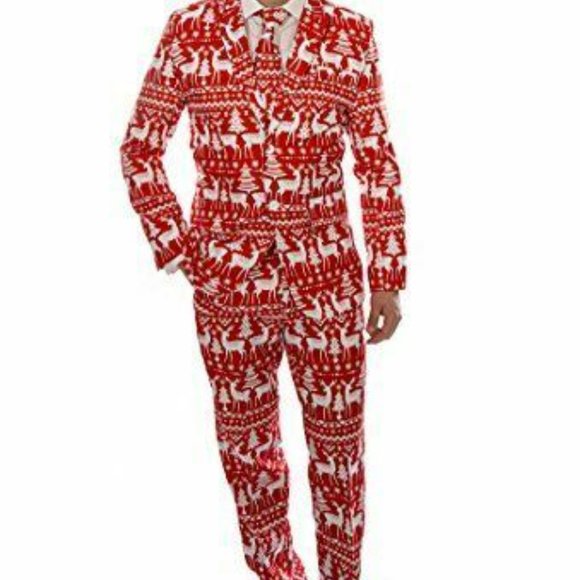 NIB Men's Ugly CHRISTMAS Party 3 Piece Suit Large - Picture 2 of 3